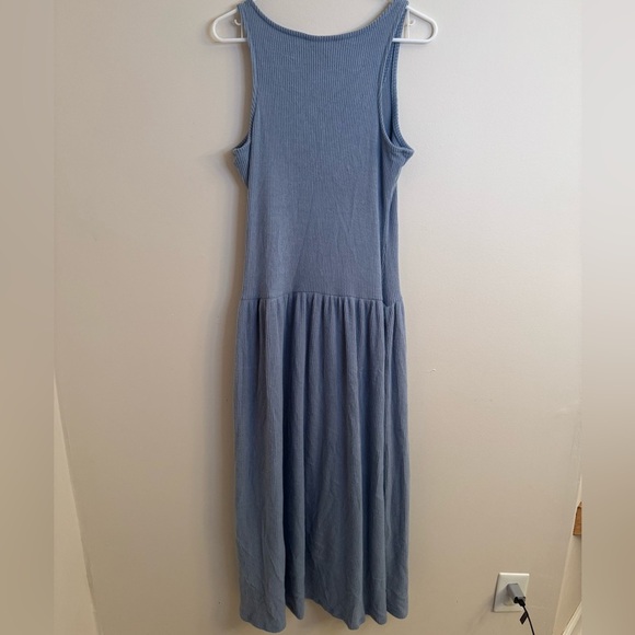 Universal Thread Women’s Drop Waist Ribbed Knit Midi Dress NWT Color Blue - Picture 4 of 7